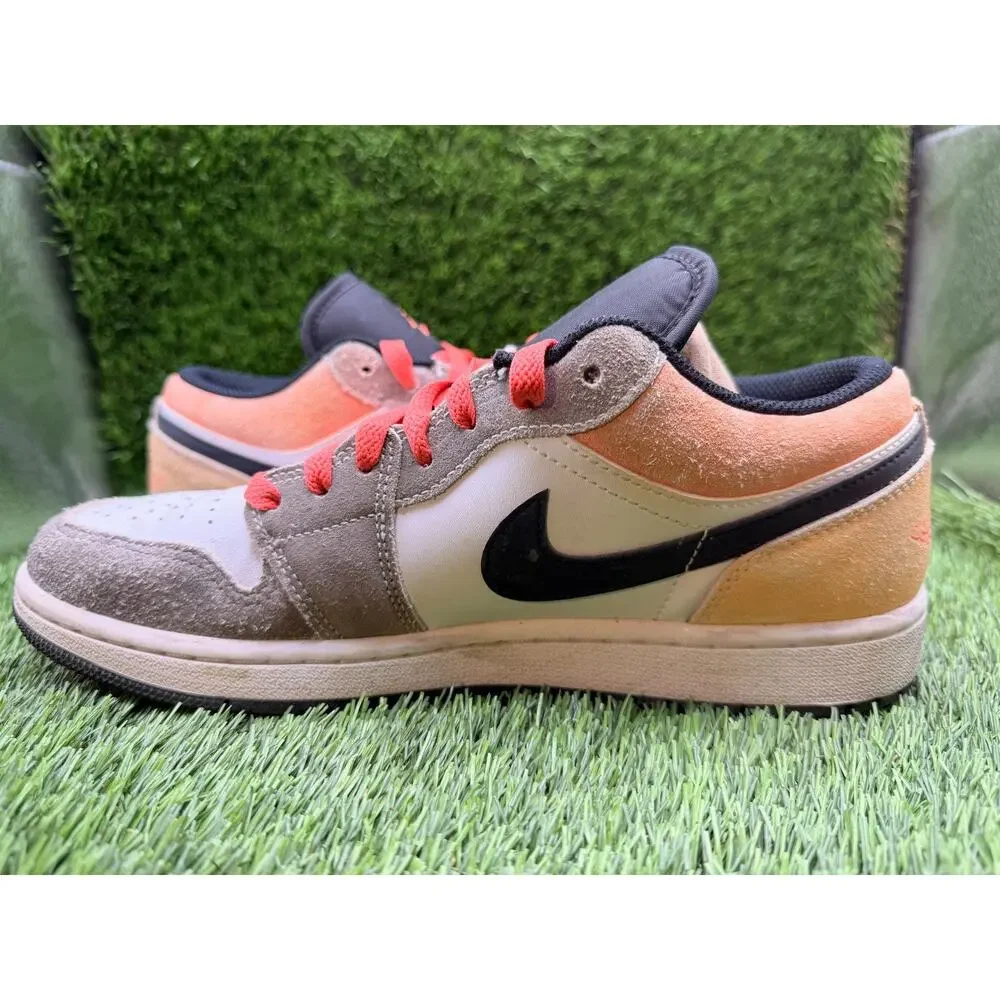 Nike Air Jordan 1 DX4334-008 Athletic Sneaker Mens 8 White Suede Walking Running